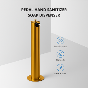 Dispenser Sabun dan Hand Sanitizer Pedal Kaki Stainless Steel Elegan untuk Kantor dan Area Publik
