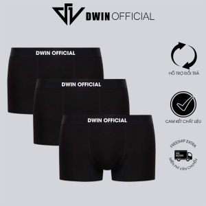 Combo 3 quần lót nam DWIN sịp đùi kháng khuẩn cao cấp boxer vải thun lạnh co dãn 4 chiều