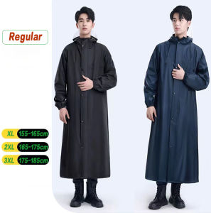 HOTOP Premium Oxford Cloth Raincoat For Adults Hooded Long Rain Coat With Double Brim Motorcycle Rain Jacket 雨衣 Baju Hujan Waterproof