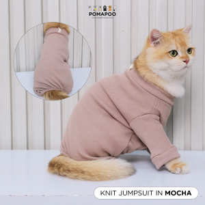 POMAPOO - Baju Kucing dan Baju Anjing Knit Jumpsuit 3 Bear