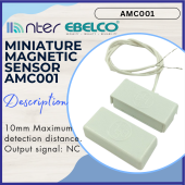 Ebelco Miniature Alarm Magnetic Magnet Contact Sensing Sensor Distance 1cm Max NC White EMC-1008 AMC001