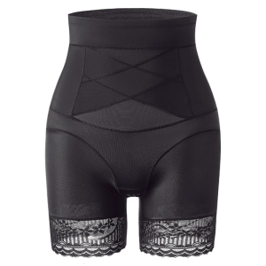 Lace Trim Thigh Slimming Underwear for Women High Waist Tummy Control Shapewear Shorts Butt Lifting Body Shaper Panties