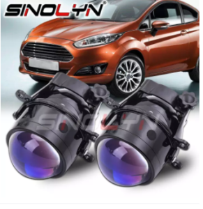 Sinolyn Fog Lights Lens for Renault Duster/Captur/Megane 2 3/Clio/Logan/Kangoo/Koleos 3.0 inch Blue Projector H11 D2H HID LED Driving Lamp Accessories Tuning