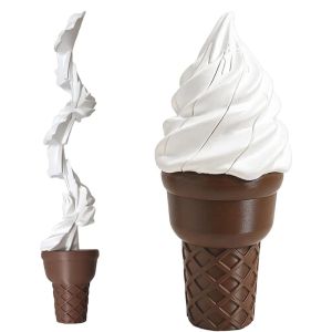 KEND Spiral Style Telescopic Ice Cream Toy 3D Printed Funny Retractable Toy Surprise Pull-Out Creative Extendable Prank Toy Desk Decor