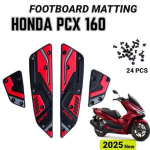 Honda PCX 160 2025 Rubber Footrest Mat Motorcycle Non-slip Durable Footboard Matting with Bolts