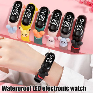 Waterproof Childrens Watch Cute Cartoon LED Digital Silicone Bracelet for Boys and Girls