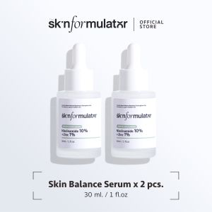 [แพ็คคู่] The Skin Formulator Niacinamide 10% + Zinc 1% Serum 30 ml ผิวสมดุล คุมมัน ดูแลสิว รูขุมขนกระชับ