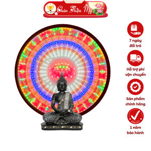 Hào Quang Led 32 Chương Trình Hoa Sen CHÂN THIỆN MỸ Đèn Trang Trí Bàn Thờ Cho Tượng Phật HQ-32CT-05