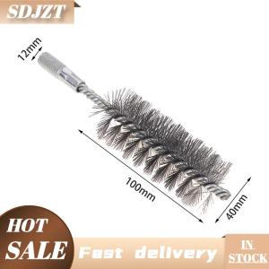SDJZT 1PC Chimney Cleaning Brush For Pipe Cleaning Polishing 10-50mm Threaded Wire Brush Metal Handle Stainless Steel Brush