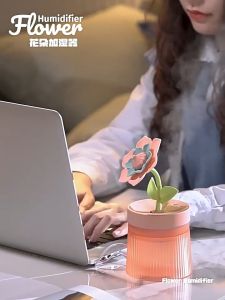 260ML New Portable Humidifier Mini Flower Shape Silent Bedroom Desktop Supplement Moisturizing Spray