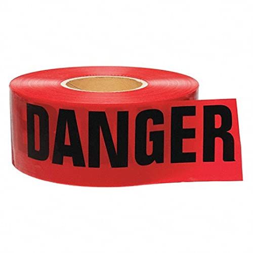 Red Danger Tape 3 Inch 328 feet Caution Barrier Tape Safety Warning