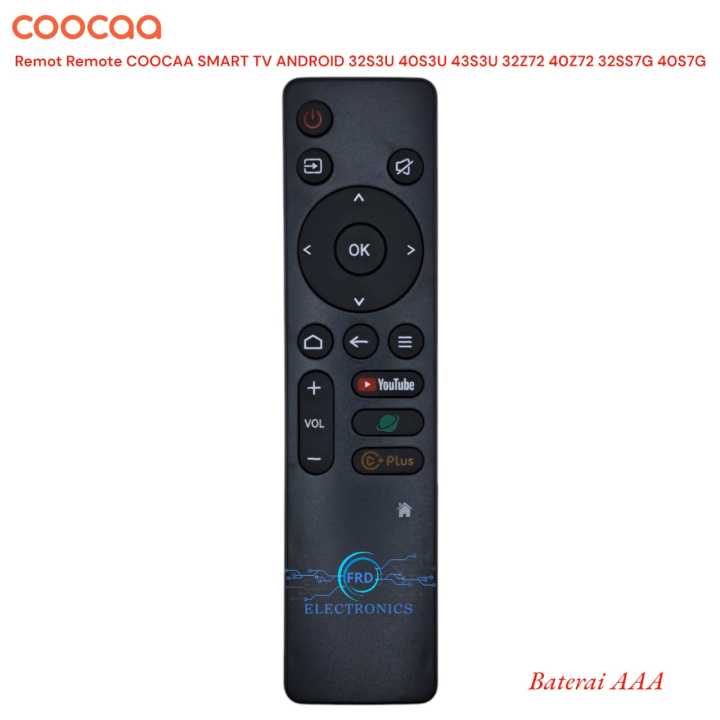 Remot Remote COOCAA SMART TV ANDROID 32S3U 40S3U 43S3U 32Z72 40Z72 ...