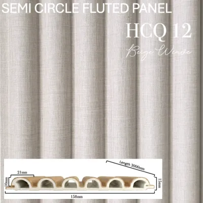 SG FOREVERGREEN | Semi Round Fluted Panel Wood Wall Decor Dinding 3D Wall Panel Board DIY Installation for Feature Wall Headboard TV Console Background Wood Grain Slat Board Eco Friendly Material Premium Quality Finish