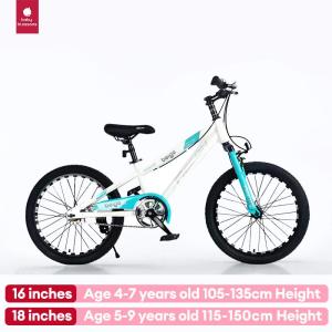 Lzd bicycle for kids mountain bike terrain bike bicycle carbon steel basikal fixie fly kids gear bike 16/18 inch children rubber tires adjustable height bike outdoor toys baby