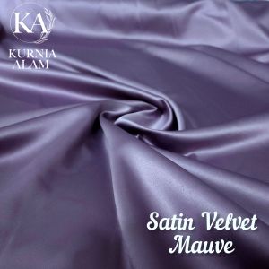 Kain Satin Velvet Warna Mauve Viral Terbaru Termurah Bahan Dress Mewah Premium Lebar 150cm