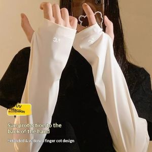 SERENEGLOW Ống tay vải viscose bảo vệ khỏi tia UV cho găng tay chống nắng thoáng khí nhẹ mùa hè nam nữ với thiết kế bìa ngón tay
