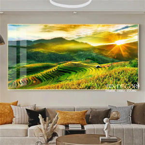 [HÌNH THẬT] Tranh treo tường ruộng bậc thang 2 trang trí decor phòng khách kèm đinh