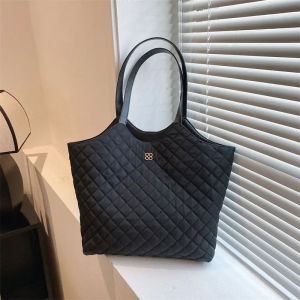 Túi Tote nữ đeo vai cỡ lớn vừa A4 vải dù mềm nhẹ sọc Caro thời trang LX289