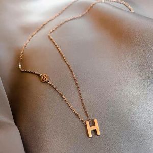 Kalung Titanium Anti Karat Wanita / Kalung Titanium Wanita Liontin H Aksesoris Perhiasan Terbaru 2023 / Kalung Ori Import Korea