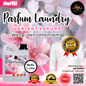 parfum laundry sakura 1 Liter - pewangi pakian sangat harum dan lembut