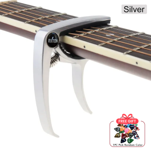 RIXTON New Style Guitar Capo Aluminium Alloy Metal Wood Grain Guitar Capo Quick Change Clamp Key Acoustic Classic Guitar Capo for Tone Adjusting with free 1pc Guitar Picks(Guitar Capo LGL)