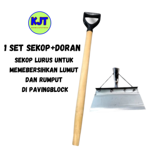 SEKOP LURUS 30CM DENGAN GAGANG 60CM SEKOP PENYIANG LUMUT DAN RUMPUT DIPAVING BLOCK