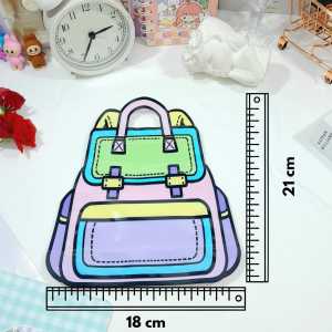 Zipper Bening Motif Tas Ransel Unik Lucu Bahan Plastik PVC Ziplock Ready 2 Ukuran Besar dan Kecil / Goodie Bag Plastik Model Zipper Transparan Harga Super Murah Bisa Grosir dan COD Kualitas Terbaik