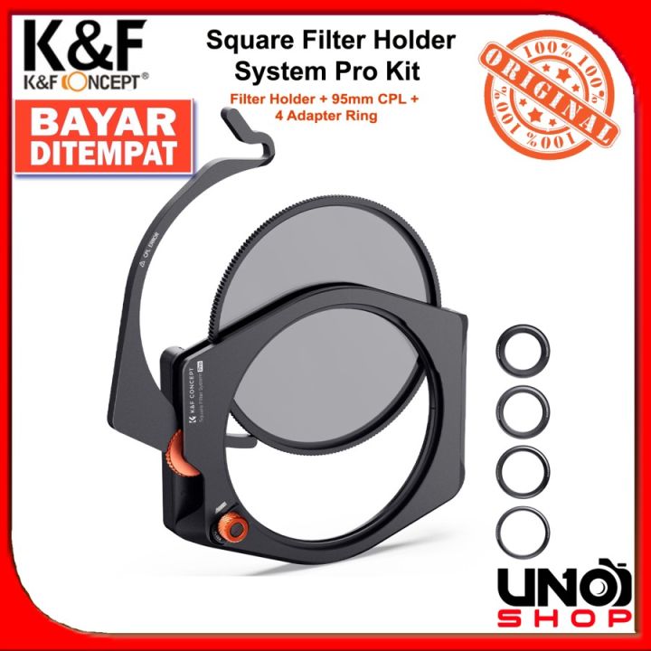 K&F Concept Square Filter Kit 95mm CPL with 4 Adapter Ring Pro Design