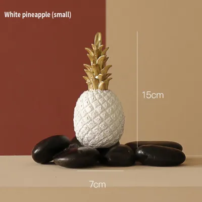 【Dikirim Dlm 24jam】Pineapple Ornament Pajangan Nanas Dekorasi Desain Nanas Untuk Meja Dekor Warna Emas Dan Putih
