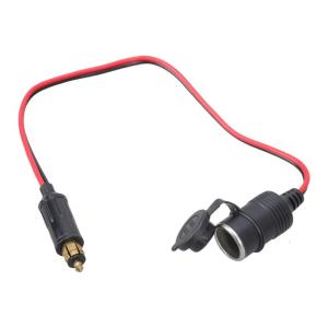 Waterproof DIN Plug to Car Female Socket Adapter Cable 12V 24V Heavy Duty Copper Wire for European Motorcycles