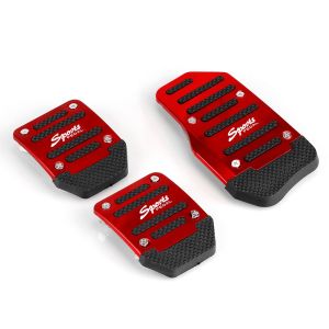 3pcs Universal Manual Car Pedal Pad Nonslip Accelerator ke Clutch Pedal Trim for Auto Replacement