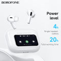 BOROFONE TWS ไร้สายที่แท้จริง BW76 ANC หูฟังลดเสียงรบกวน LED อัจฉริยะบลูทูธจอสัมผัสชุดหูฟังพร้อมไมโครโฟนรองรับการปรับเลื่อน/16ภาษาสำหรับสมาร์ทโฟนทุกแบบ. 