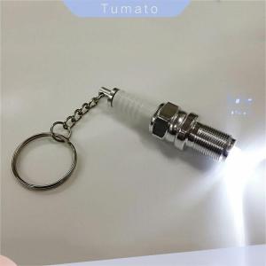 Tumato Casual Fashion LED Key Chain Spark Plug Key Chain Keychain Car Parts Keyring
