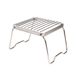 Camp Grill with Foldable Legs-304 Stainless Steel Grill Grate for Backpacking Camping Hiking