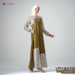 Baju Gamis Wanita Katun Raunapride / RGD-110 / Fashion Muslim Kekinian