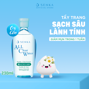 Nước tẩy trang Micellar Ngăn Ngừa Mụn Senka All Clear Water Ance Care 400ml