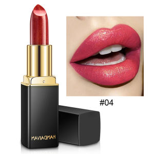 DORISNA Shimmer Lipstick Waterproof Long Lasting Nude Pink Mermaid Glitter Lip Makeup 9 Colors Luxury Lipstick