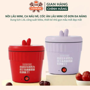 Nồi lẩu điện mini đa năng Ca nấu mì Cốc ăn lẩu Cô Đơn dung tích 1.5L công suất 500W phủ chống dính