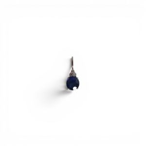1.1ct No Heat Blue Sapphire and Diamonds Pendant