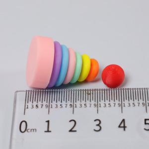 QUANSEN 1 Set Micro Scene Decoration Miniature Dollhouse Small Wooden Bucket Assembling Blocks Model For Doll Accessories