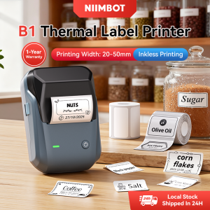 NIIMBOT B1 Thermal Label Printer Portable Bluetooth Inkless Printing Intelligent Label Maker Food Clothing Supermarket Price Tag Barcode Label Machine