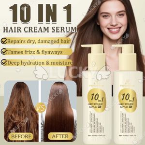 AFAJ Premium 10-in-1 Hair Serum Repair Damaged Hydrate Smooth Frizz Shiny Moisturizing Care Treatment Conditioner 210ml