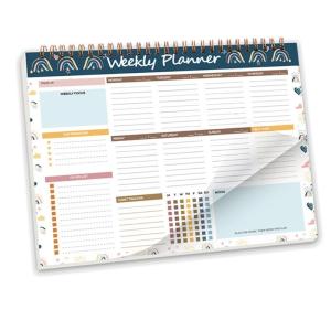 Weekly Planner Notebook 9.76x7.28Inch for Weekly Plan Schedules Task Coil-binding Weekly Journal Notepads for Journaling