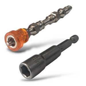 PAKET Mata Bor Obeng Impact Plus Hexnut Gold Mata Sok Roofing + Mata Bor payung Magnet FREED