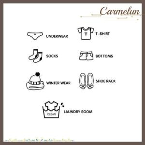 [Carmelun] Bé cậu bé quần áo dán trang trí nội thất tủ quần áo Sticker Decal phòng ngủ nghệ thuật Sticker