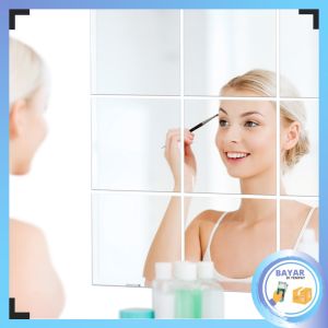 Bayar Di Tempat - Stiker Dinding Kaca Cermin / Mirror Wall Sticker Dinding / Cermin Sticker Dinding