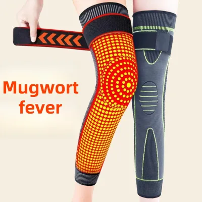 Self-heating Knee Pads Arthritis Relieve Pain Improve Blood Circulation Breathable Wormwood Knee Pad Tourmaline Magnetic Therapy Kneepad 2 PCS Knee & Elbow Pads