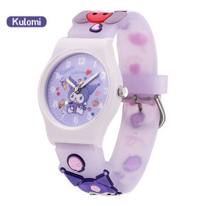 Bevavar Jam Tangan Anak Transparant Karakter Analog Lampu LED Silikon Tali Kuromi Stella Melody Cinnamoro