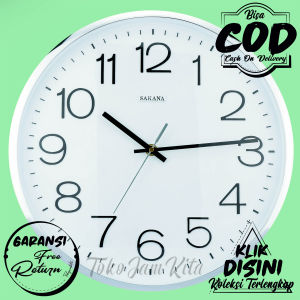 JAM DINDING SAKANA JAMDINDING BESAR POLOS MINIMALIS INCLUDE PACKING KOMPLIT & GARANSI FREE RETURN 081