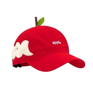 SUN ME Cotton Fruits Baseball Cap Sunscreen Peaked Creative Fruits Cap Casual Cool Embroidered Letter Hat Girl